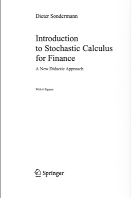 Introduction to Stochastic Calculus for Finance